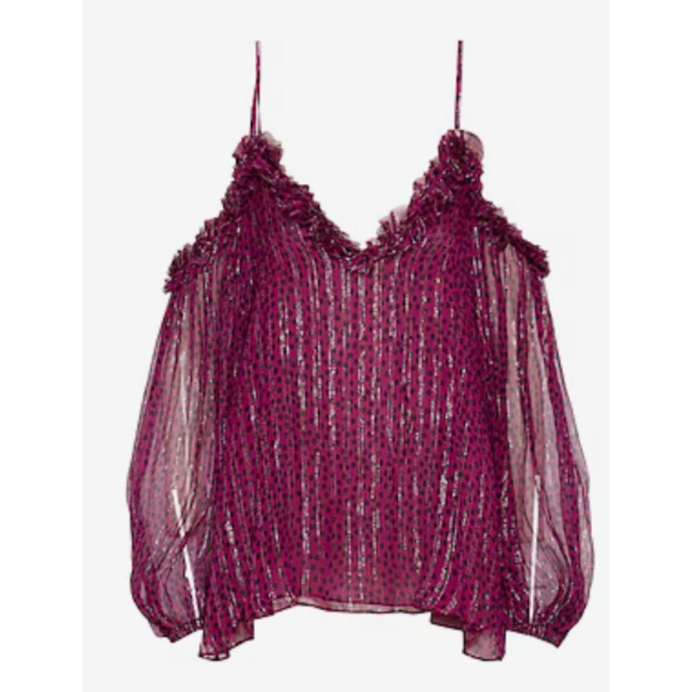 Stella McCartney Women Polka Dot Blouse raspberry colored size 6
